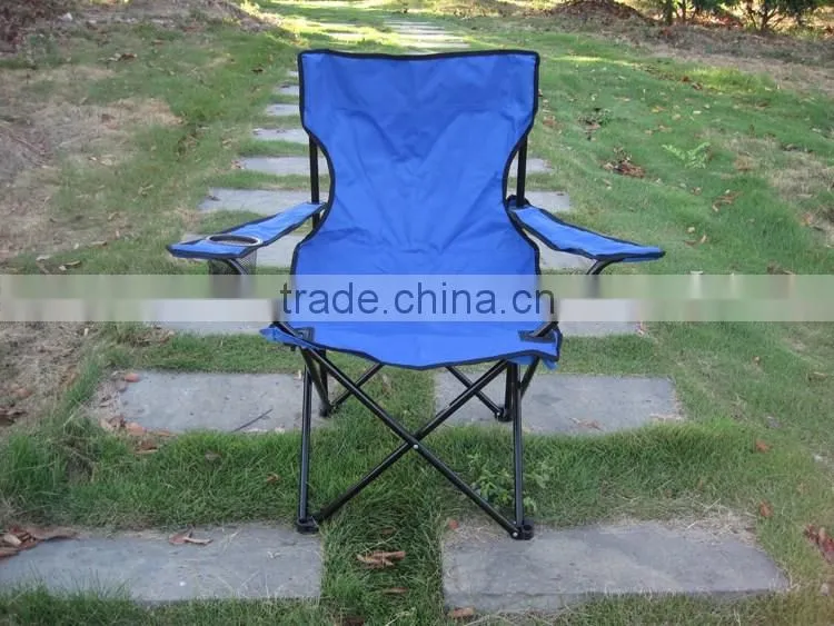 Portable folding 600 D PVC/PE Oxford Nylon Outdoor camping picnic beach foldable chair with carry bag on arm