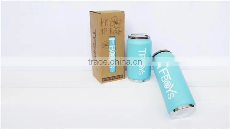 Double Wall Insulated Stainless Steel Thermos Cola Can