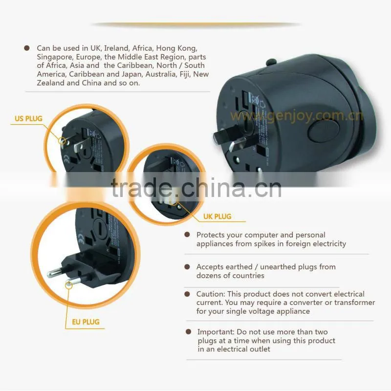 Amazing products from china A0611 universal power adapter au eu uk usb 1.0A wireless adapter