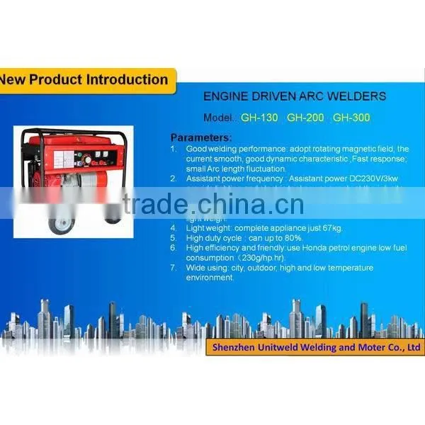 Best Function Welding Machines, Outdoor Generator Driven ARC Welder, Honda Petrol Engine & 6.5L Oil Tank
