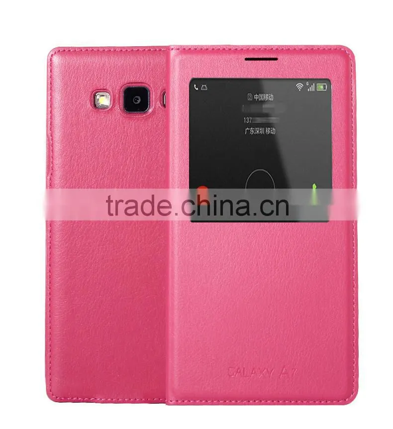 Bulky Buy From China Smart Front Window Leather Case Flip Phone Case For Samsung A7/A8