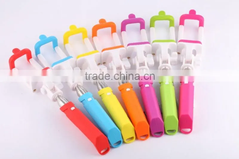 Whole Sale Mini Portable Colourful Rainbow Selfie Stick