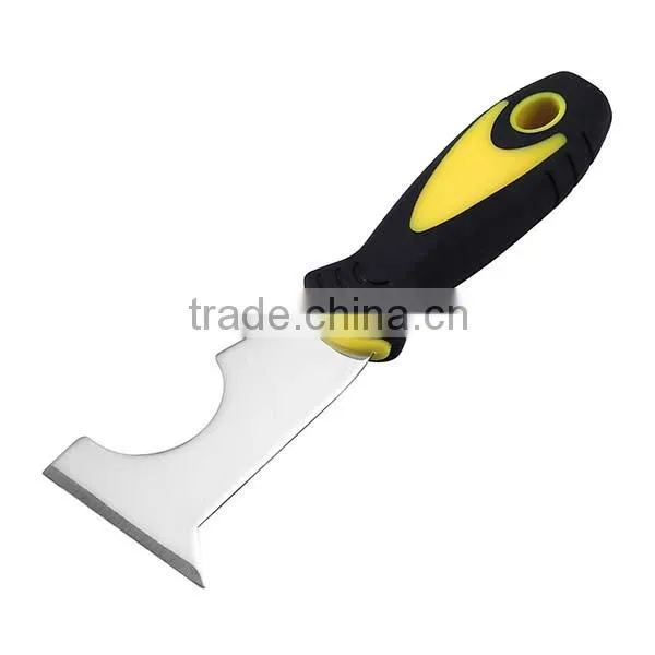 3'' Carbon Steel Flexible Scraper with Plastic Handle , Plastic Putty Knife building construction tools and equipment