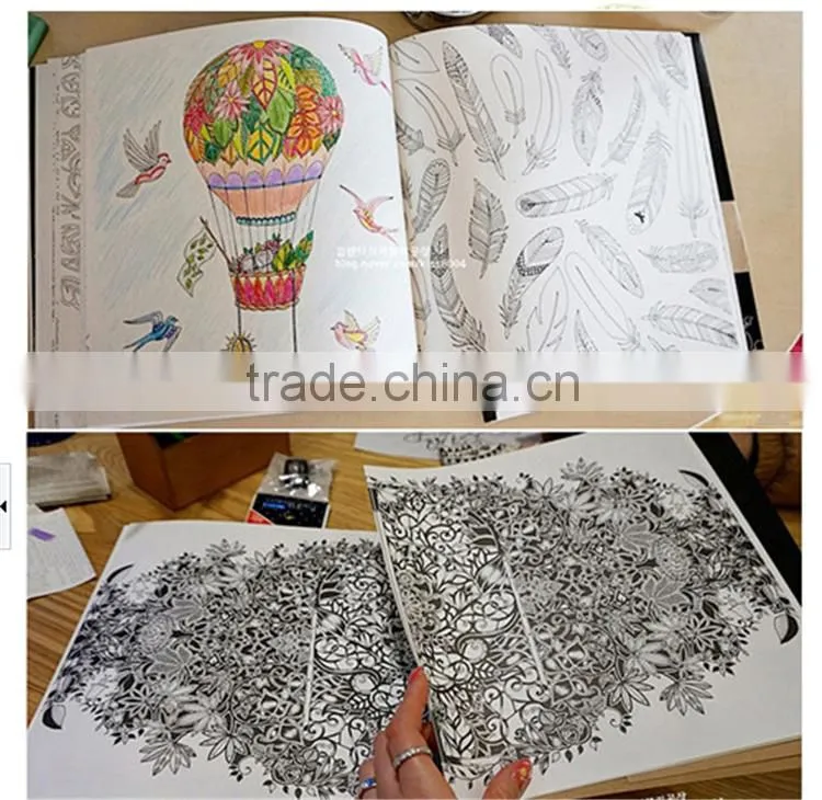 Wholesale An Inky Treasure Hunt and Enchanted Forest Coloring Book English Version Secret Garden Series
