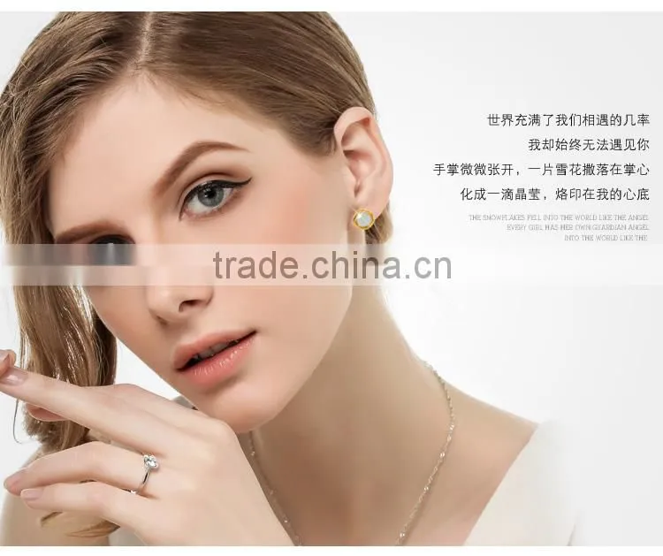 gold earring jewery 2015 new stone Fashion Women's Earrings2 gram gold beautiful designed earrings