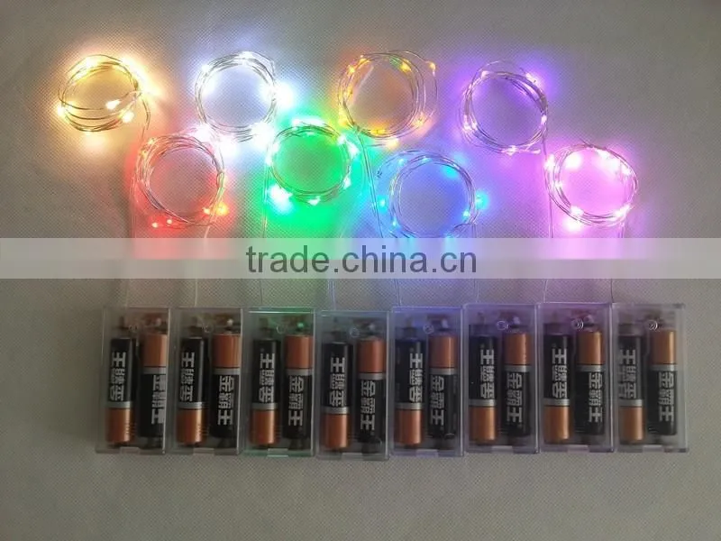 2AA Battery Powered 1M 10 Led Silver Color Copper Wire Mini Fairy String Light Lamp For Christmas Holiday Wedding Party