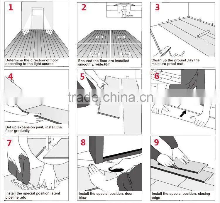 High gloss laminate Flooring