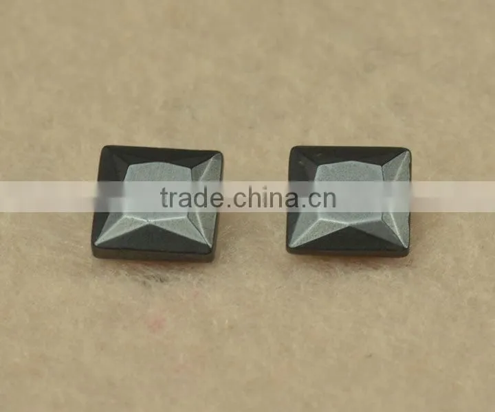 wholesale price faceted square cut hematite magnetic stone