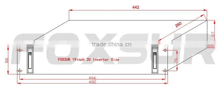 New design 2000VA 1500W 48V dc to 110V ac Off grid 19 inch 2U Rack Mount Pure Sine Wave Inverter for business products