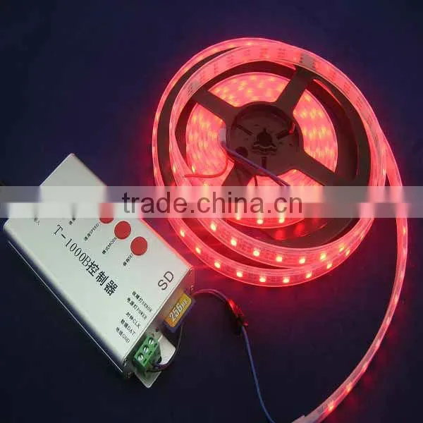 ws2811 led strip magic dream color;60leds/m;4m/roll;DC5V input;White PCB;waterproof silicon tube IP67
