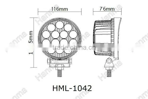 24v led truck light,excavator lamp,farm machinery accessories,motorcycle accessories,LED off road lighting,42W