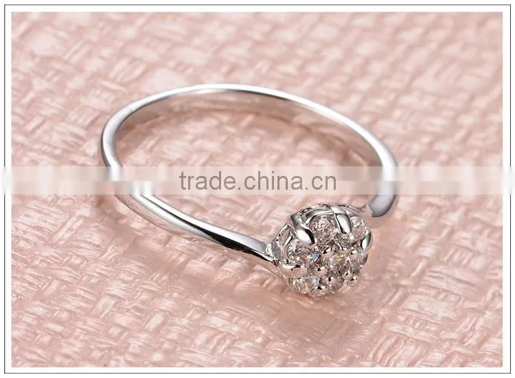 2015 wedding fore finger silver simple diamond rings