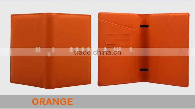 High quality cow leather men's card holder travel passport holder