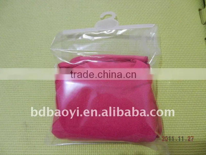 PE/PETlaminated zipperlock plastic packaging bag with hook for apparel alibaba China