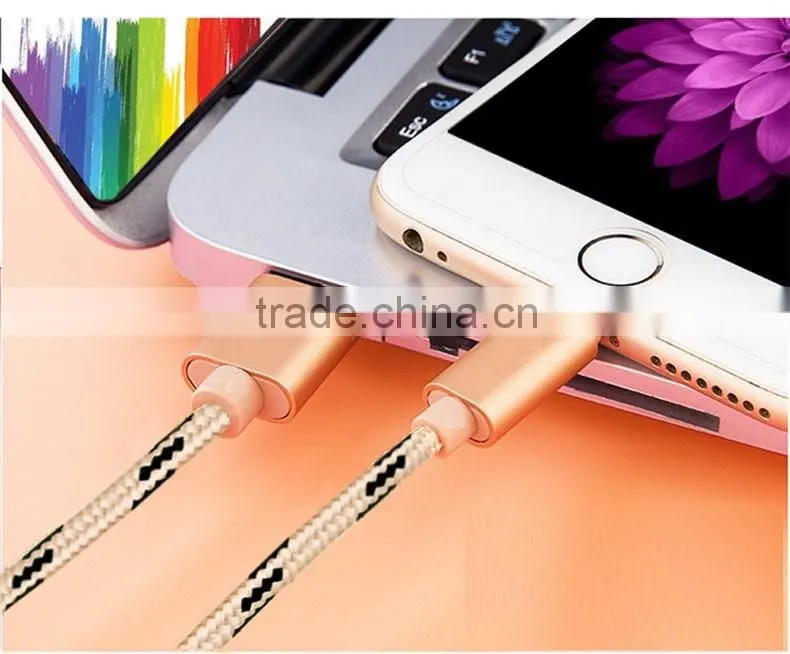 Nylon Braided high speed usb data cable for iphone 8Pin usb cable