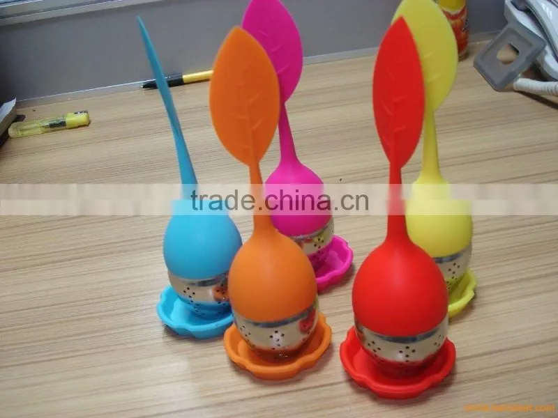 Food grade stainless steel silicone tea-strainer