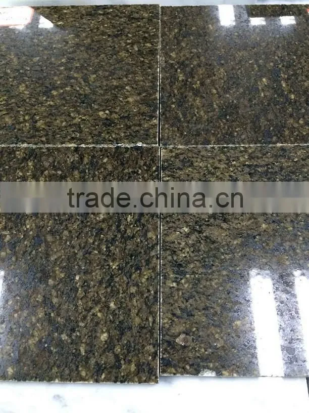 High polished dyed brown granite Dyed cafe brown granite tile