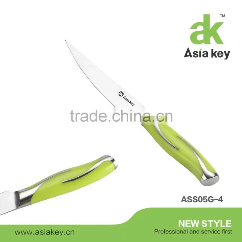 Hot selling knife set,green ABS handle,stainless steel knife set