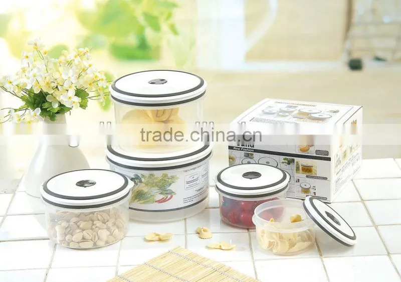 1.8L TPR waterproof round plastic food storage box GL9060