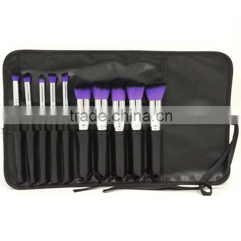 10Pcs White+Gold Pro MakeUp Cosmetic Set Eyeshadow Kits wood Brush blusher Tools