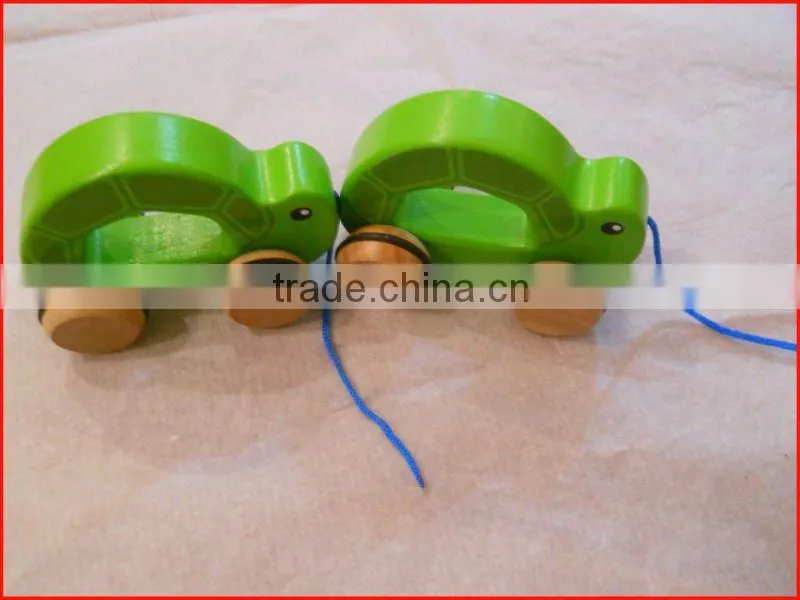 new wood animal pulling trailer or cart toy for children
