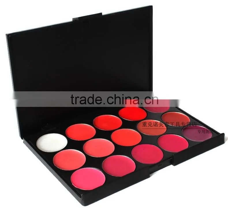 OEM Professional lipgloss palette 15 color high light blusher