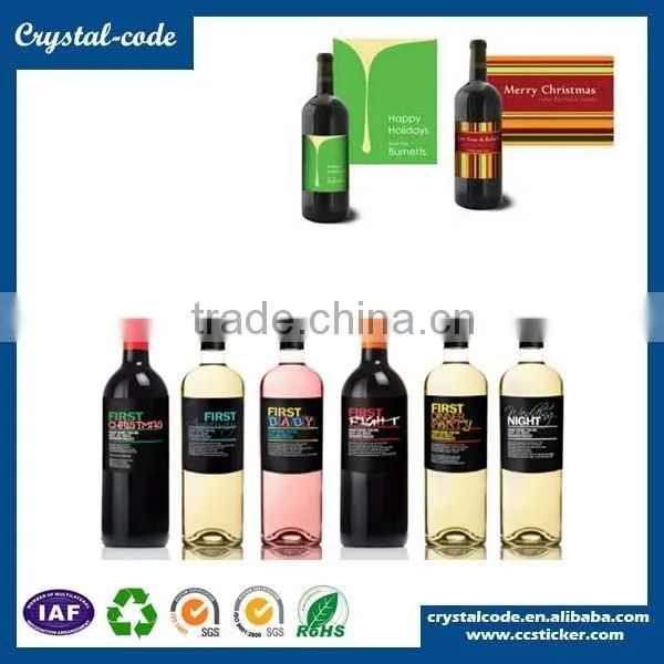 Hot stamped printing logo adhesive paper wine label