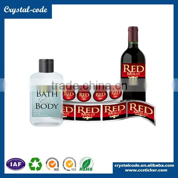 Alibaba whlesale private label wine bottle metal custom shape wine neck adhesive wine sticker