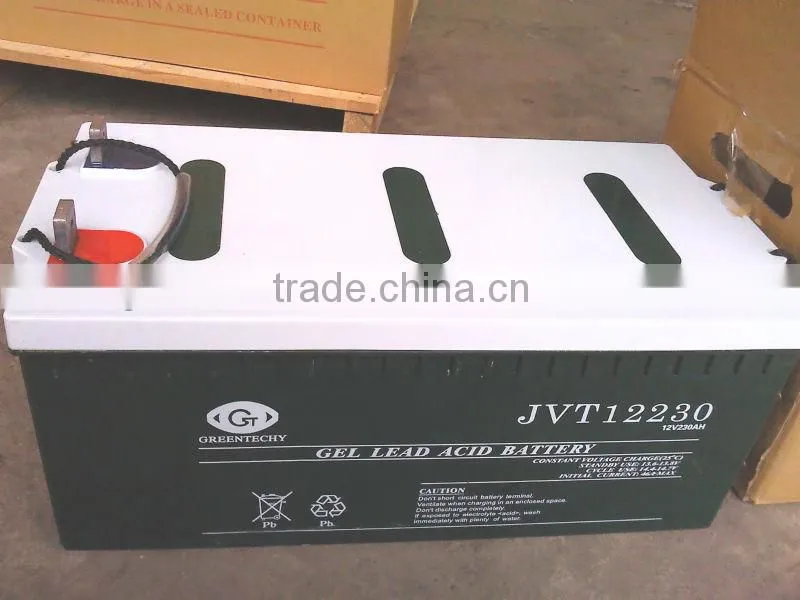 Gel type battery, solar gel battery