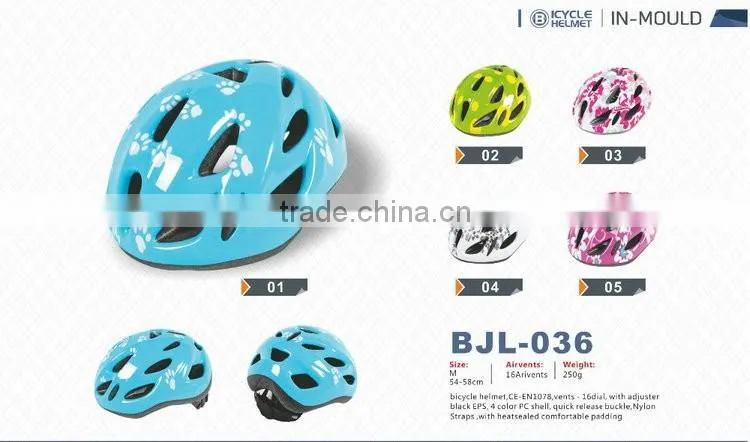 Color Bicycle Helmet With Heatsealed Comfortable Padding