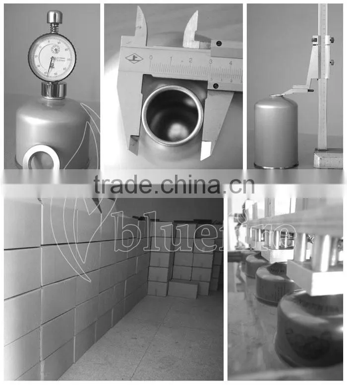 Butane gas cartridge for filling LPG gas