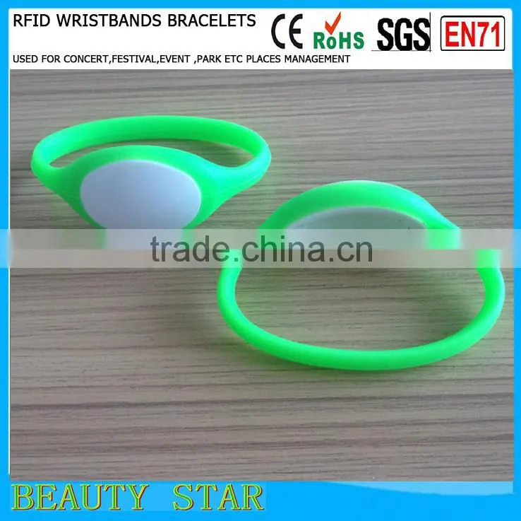 Customized logo RFID woven wristbands ,for event use RFID woven wristbands