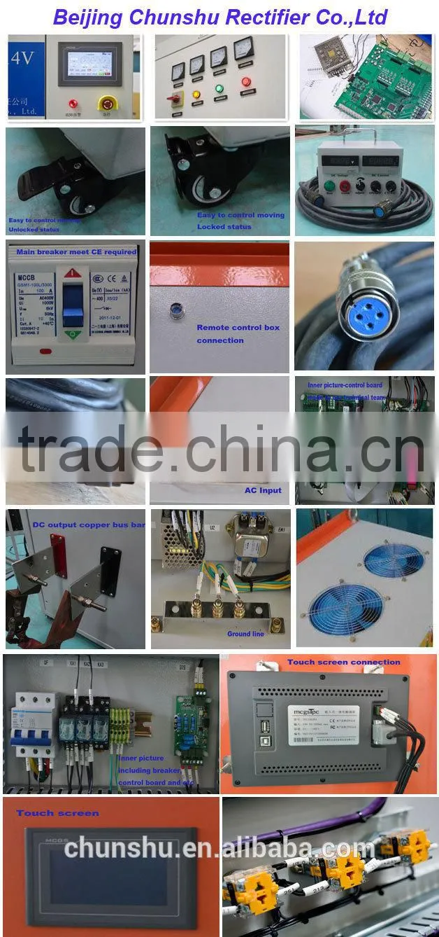 6000A/18V touch screen ac/dc aluminum anodizing rectifier