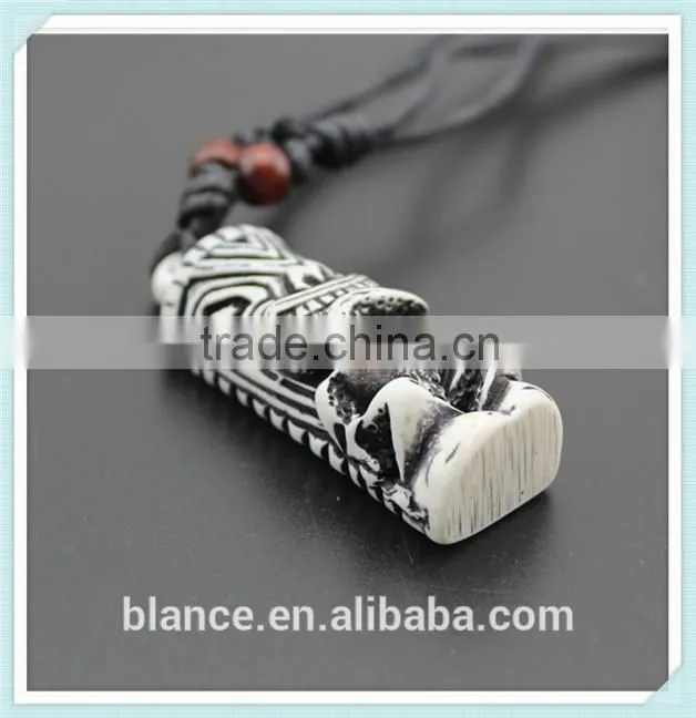 resin tiki pendant small tiki god figurine necklace