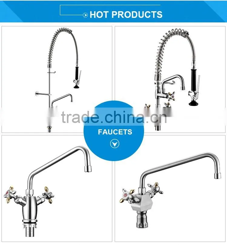 wholesale custom High Quality Commercial Pre-rinse 304 stainless steel wall mounted faucet