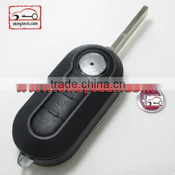 Best price car key Fiat 3 button remote key cover yellow fiat key cover