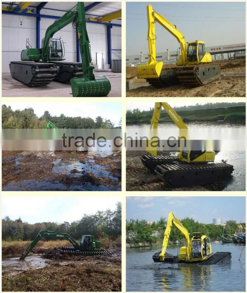 2015 New Product ! MAX80PU Small Amphibian Pontoon Undercarriage , Suitable to 6 to 10Ton Crawler Excavators
