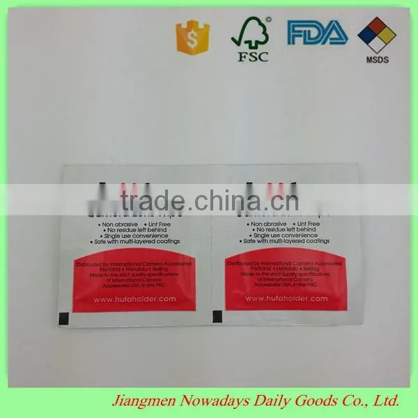 Disposable screen lens wipes