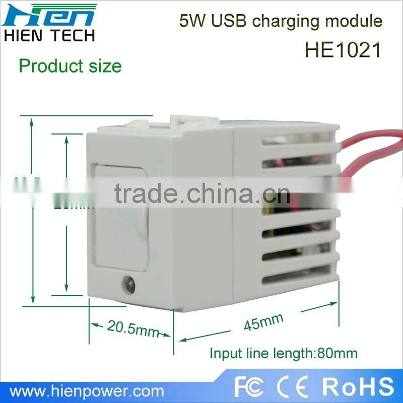 5V1000mA USB module could be fixed on switches