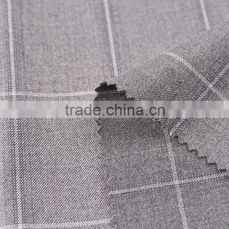 China Fabric textile supplier Designer Woven polyester elastane stain fabric price per meter wholesale for garments