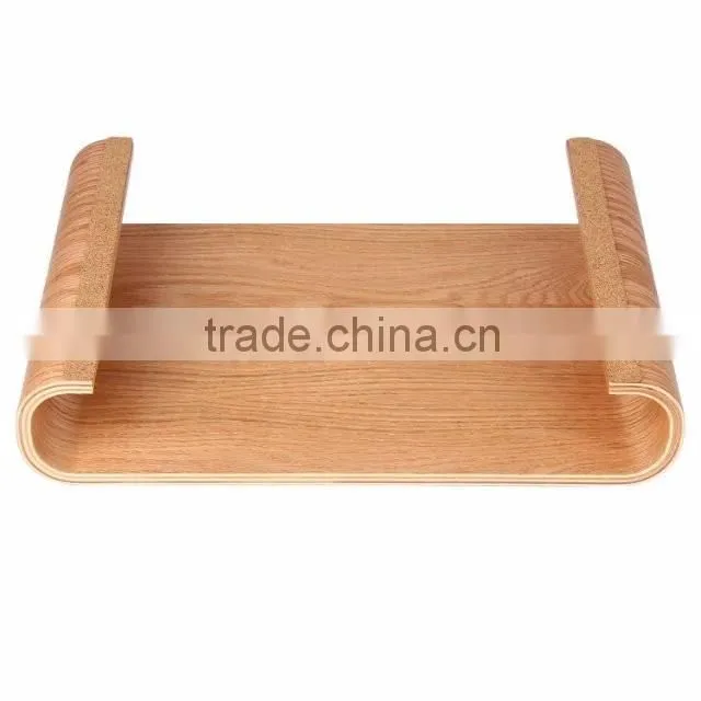 Original SAMDI Oak/Walnut Wood Holder with Drawer for MacBook Laptop Computer - Brown/Black