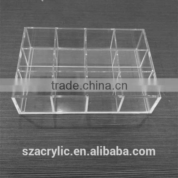 Acrylic box with dividers any custom design