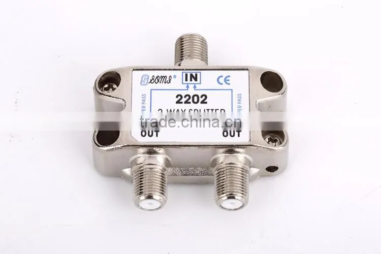 Factory supply 10-2602MHz indoor 2 way satellite splitter