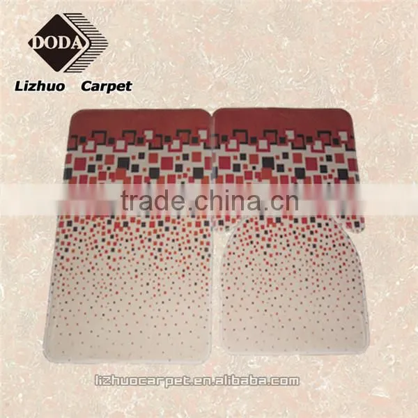 Non-slip polyester leaves printing floor mat for bathroom , home