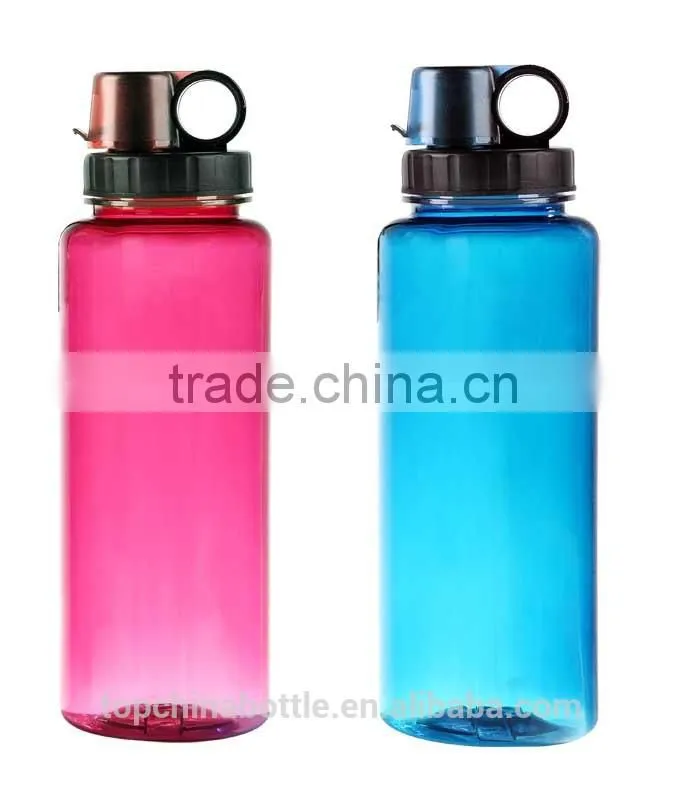 2015 1 liter FDA Tritan plastic bottle with active carbon filter