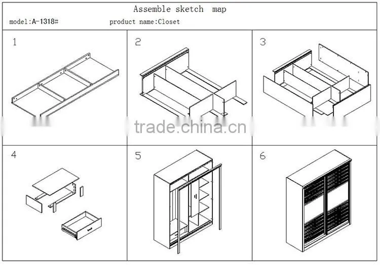 MDF and melamine material clothes wardrobe for sale on a low price