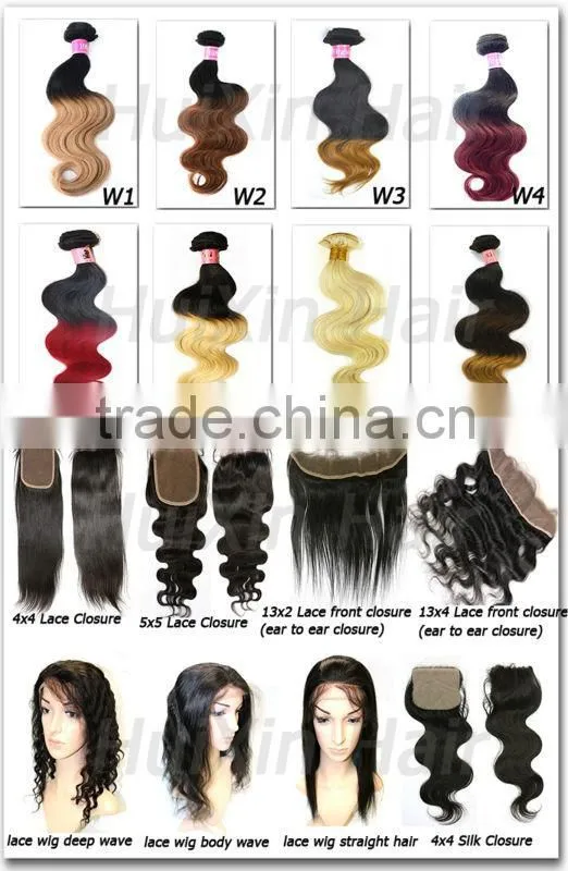 Silk top lace closure Brazilian hair with closure