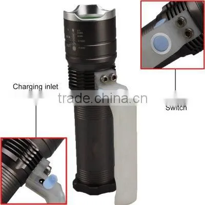 plastic led bulb rechargeable super bright flashlight