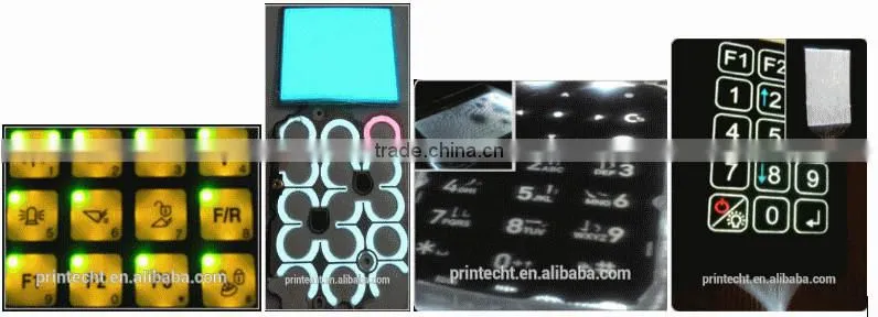 membrane switch with PCB and silicon diffuser
