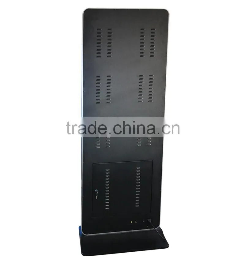 Marketing advertising equipment 42 inch indoor floor standing android touch screen digital full hd woode kiosk